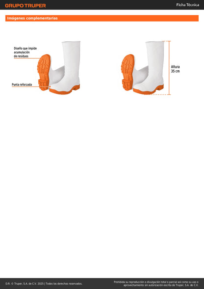 Botas sanitarias # 27, Truper