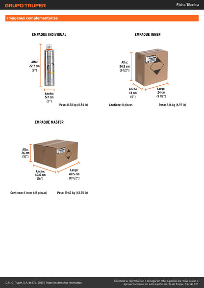 Pintura Aerosol Naranja 400ml PA-NA - Anticorrosión Secado Rápido Metal Plástico Madera - Solución Profesional Manualidades Arte Decoración