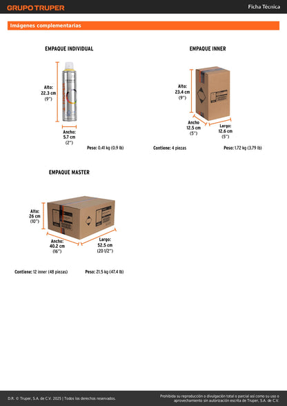 Pintura Aerosol Marfil Anticorrosión 400ml - Secado Rápido para Metal Madera Plástico - Máxima Cobertura Profesional