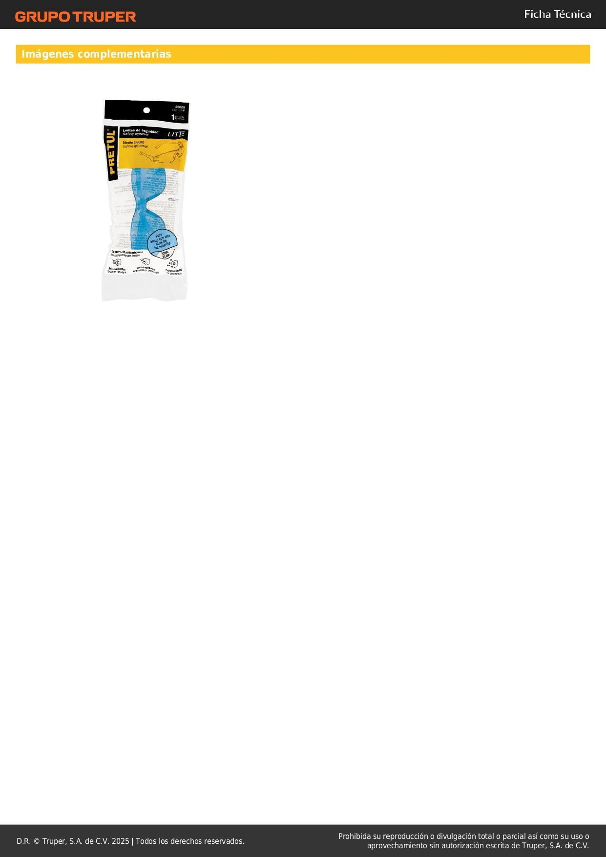 Lentes de Seguridad Azules Pretul Lite LEN-SZ-P - Protección UV Antiimpactos para Industria y Construcción