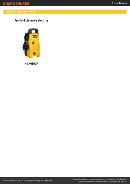 Manguera para HILA-1300P, Pretul