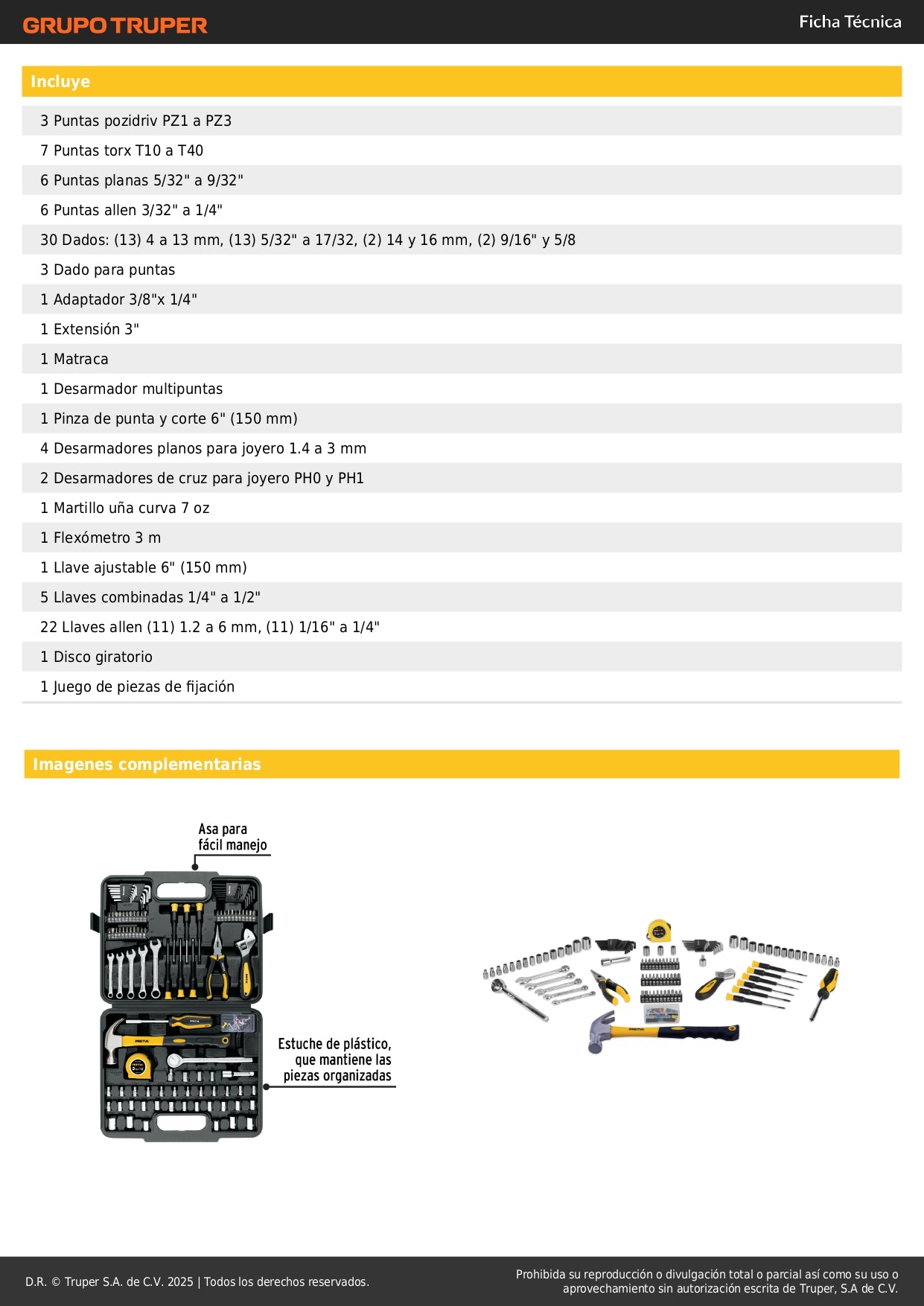 Juego de 109 Herramientas Pretul SET-109 - Kit Completo Profesional con Estuche Organizador para Reparación y Mantenimiento