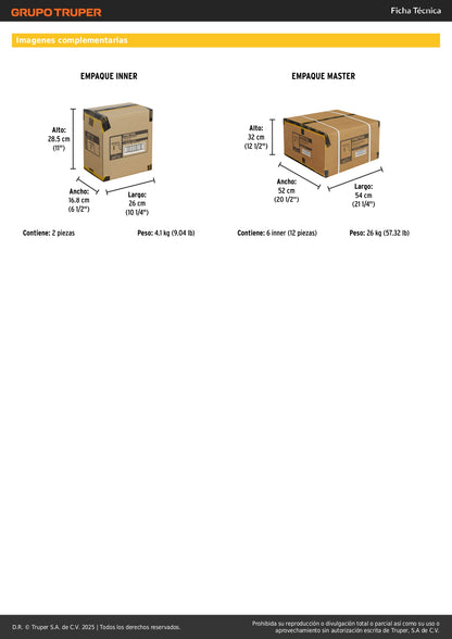 Rotomartillo PRETUL 1/2 Pulgada 550W - Taladro Percutor Profesional para Concreto Madera Meta