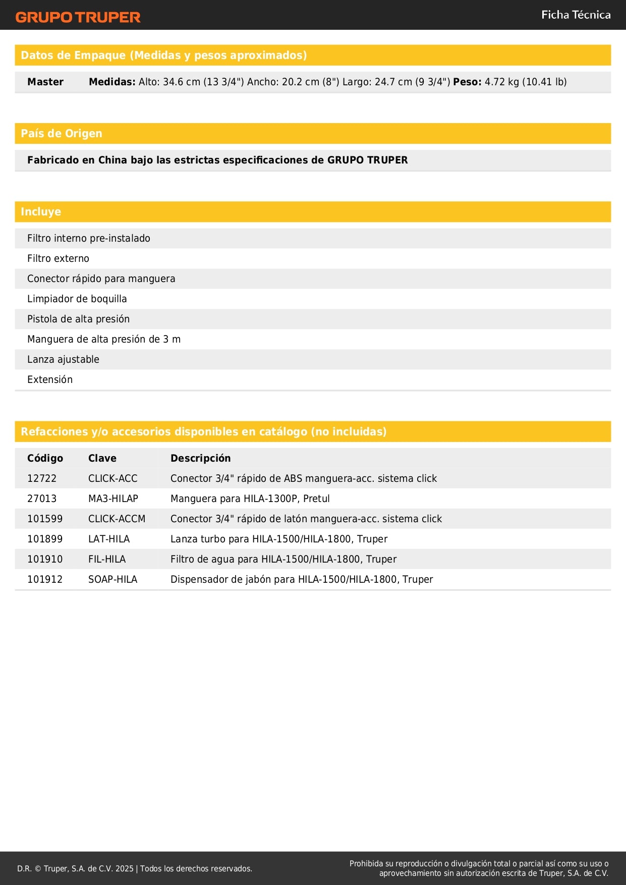 Hidrolavadora eléctrica 1350 PSI, Pretul