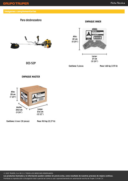 Cuchilla de repuesto para DES-52P, PRETUL