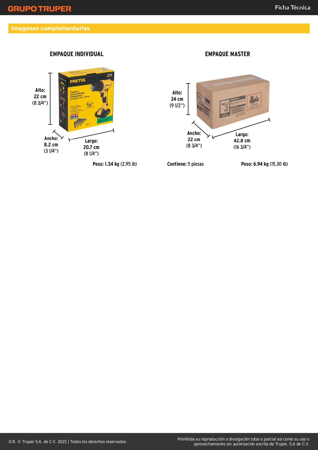 "Taladro Inalámbrico Premium PRETUL 12V 3/8" - Batería Recargable Profesional para Construcción y Carpintería"