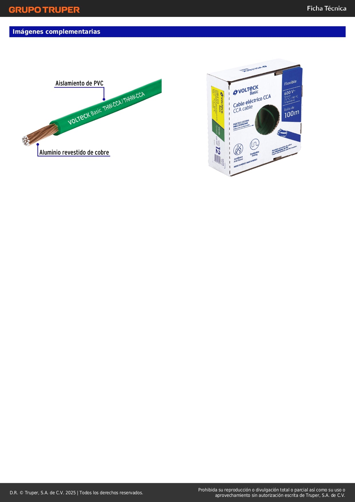 Cable THW CCA 12 AWG Verde 100m - Solución Económica para Instalaciones Eléctricas Residenciales