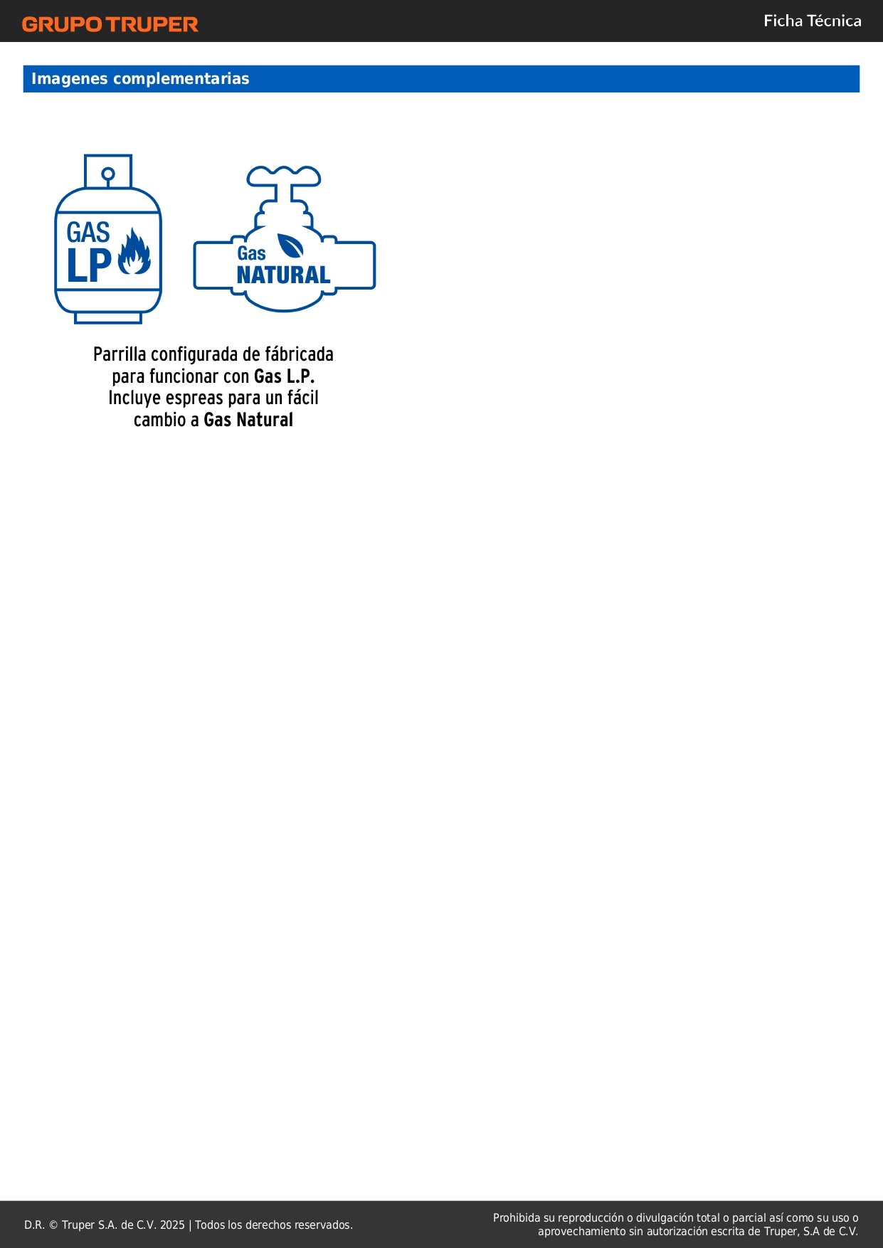 Parrilla Gas Empotrable 90cm 6 Quemadores Acero Inoxidable RIVIERA PAE-906GA - Encendido Electrónico