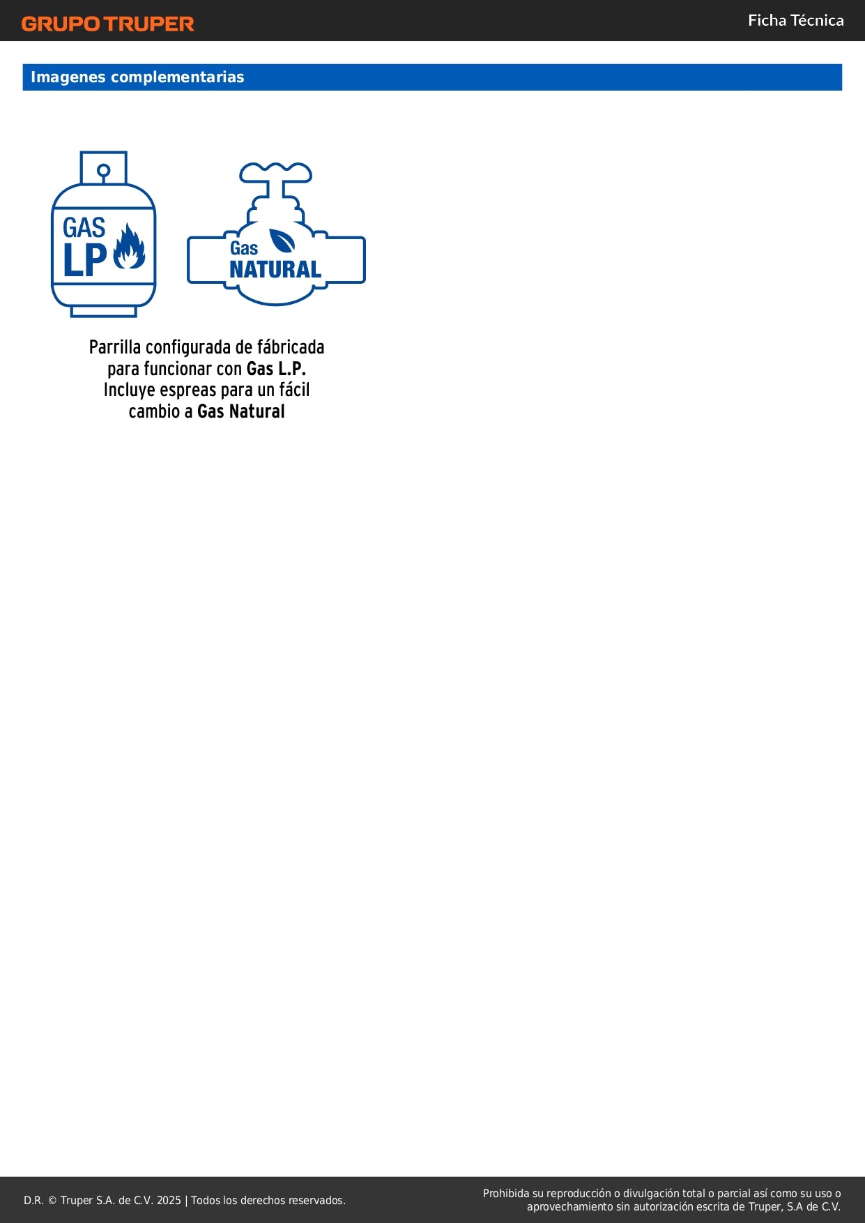 Parrilla Gas Empotrable 90cm 5 Quemadores Acero Inoxidable RIVIERA PAE-905GA - Encendido Electrónico