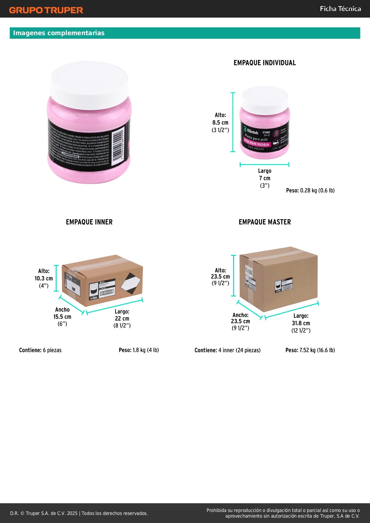 Polish Rosa en Pasta KLINTEK EA-22 - Elimina Rayones y Restaura Pintura Desgastada para Auto 250g Grano Medio