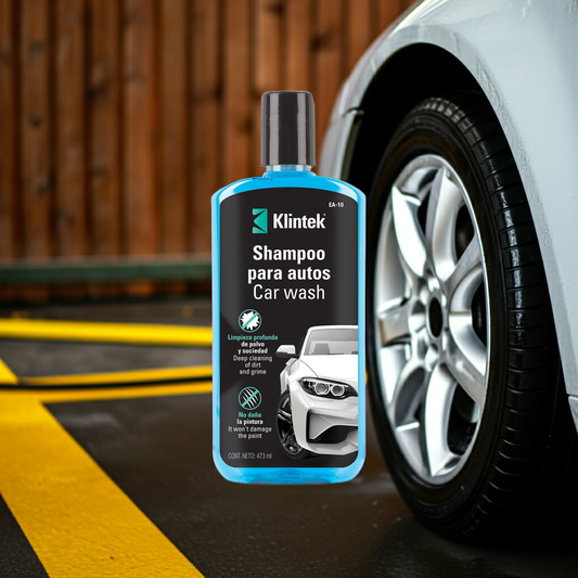 Shampoo Automotriz KLINTEK EA-10 473ml - Limpieza Profunda para Carrocerías de Autos y Camiones - Fórmula Concentrada Biodegradable