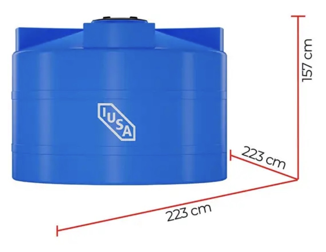Cisterna 5000 Litros Azul IUSA - Almacenamiento de Agua Profesional