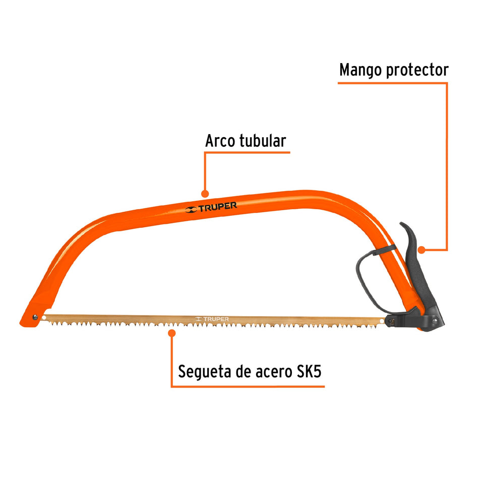 Arco jardinero tubular de 24", Truper Jardineria