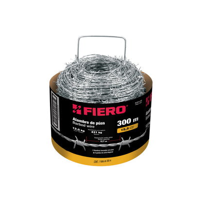 Alambre de Púas Calibre 15.5 Galvanizado  Rollos 100, 300, 360 Metros Cerca de Protección Reforzada