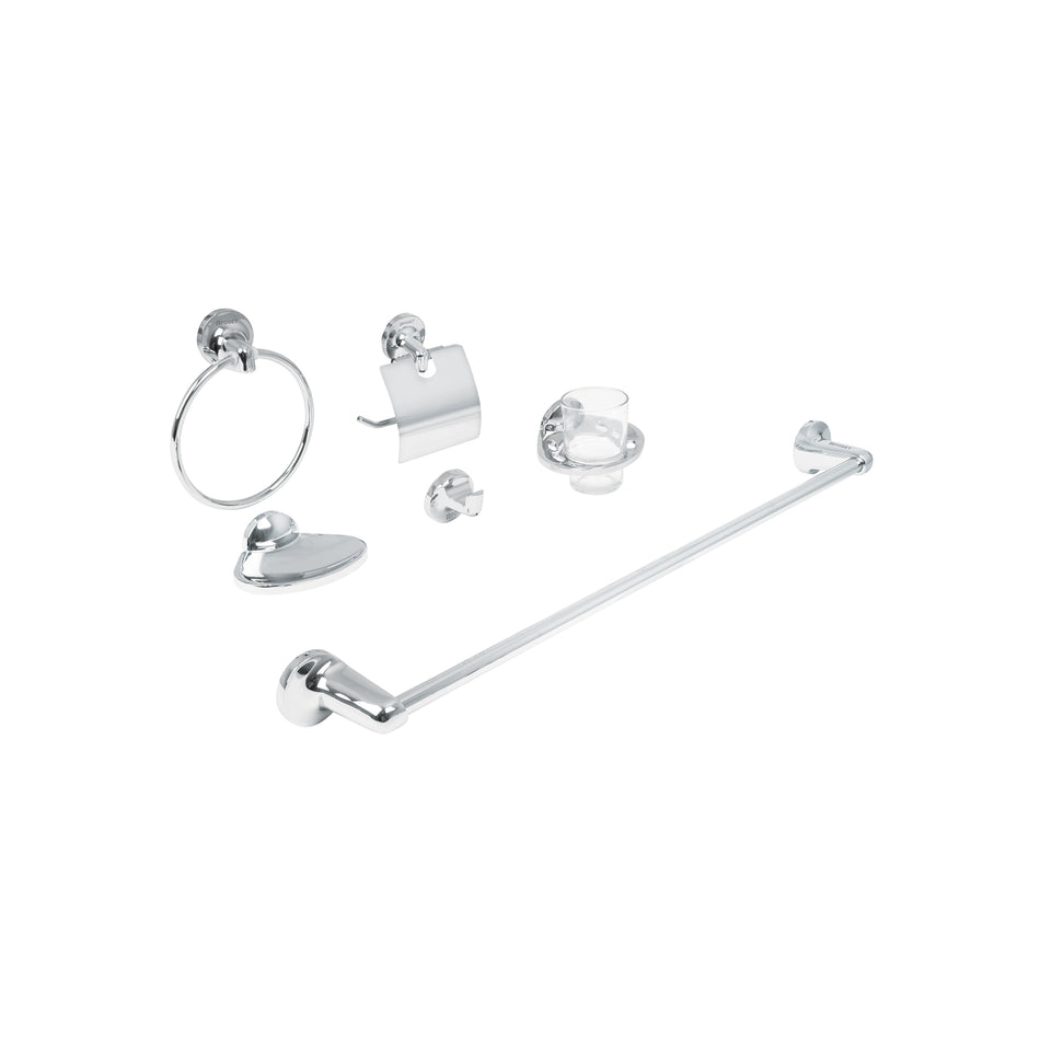 Juego Completo 6 Accesorios Baño Acero Inoxidable FOSET AQUA AQA-4000 - Organiza y Moderniza tu Baño
