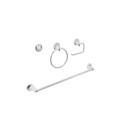 Juego 4 Accesorios Baño Acero Inoxidable FOSET AQUA AQA-4004 - Solución Completa Organización Baño