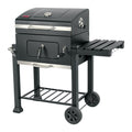 Asador de carbón con tapa 24" Fiero, con elevador de carbón y parrillas de hierro fundido