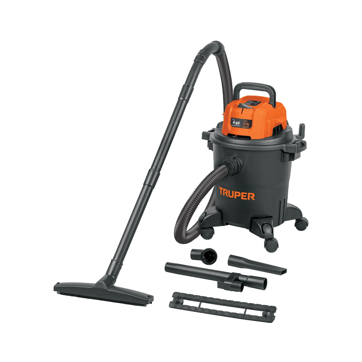 Aspiradora Industrial TRUPER 4 Galones Húmedo-Seco - Sólidos y Líquidos