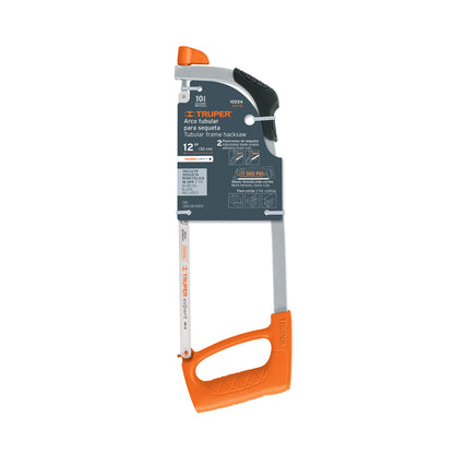 Arco Segueta Profesional 12 Pulgadas Truper ATT-12 - Corte Preciso Metal Madera Plástico - Mango Ergonómico Aluminio Tensión 1200 kg/cm² - Herramienta Industrial Ferretería