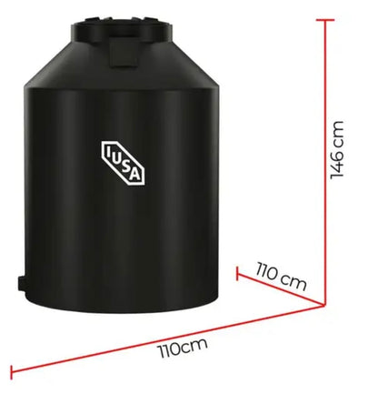 Tinaco Tricapa IUSA, 1100 L, Negro + Accesorios Alta Presión