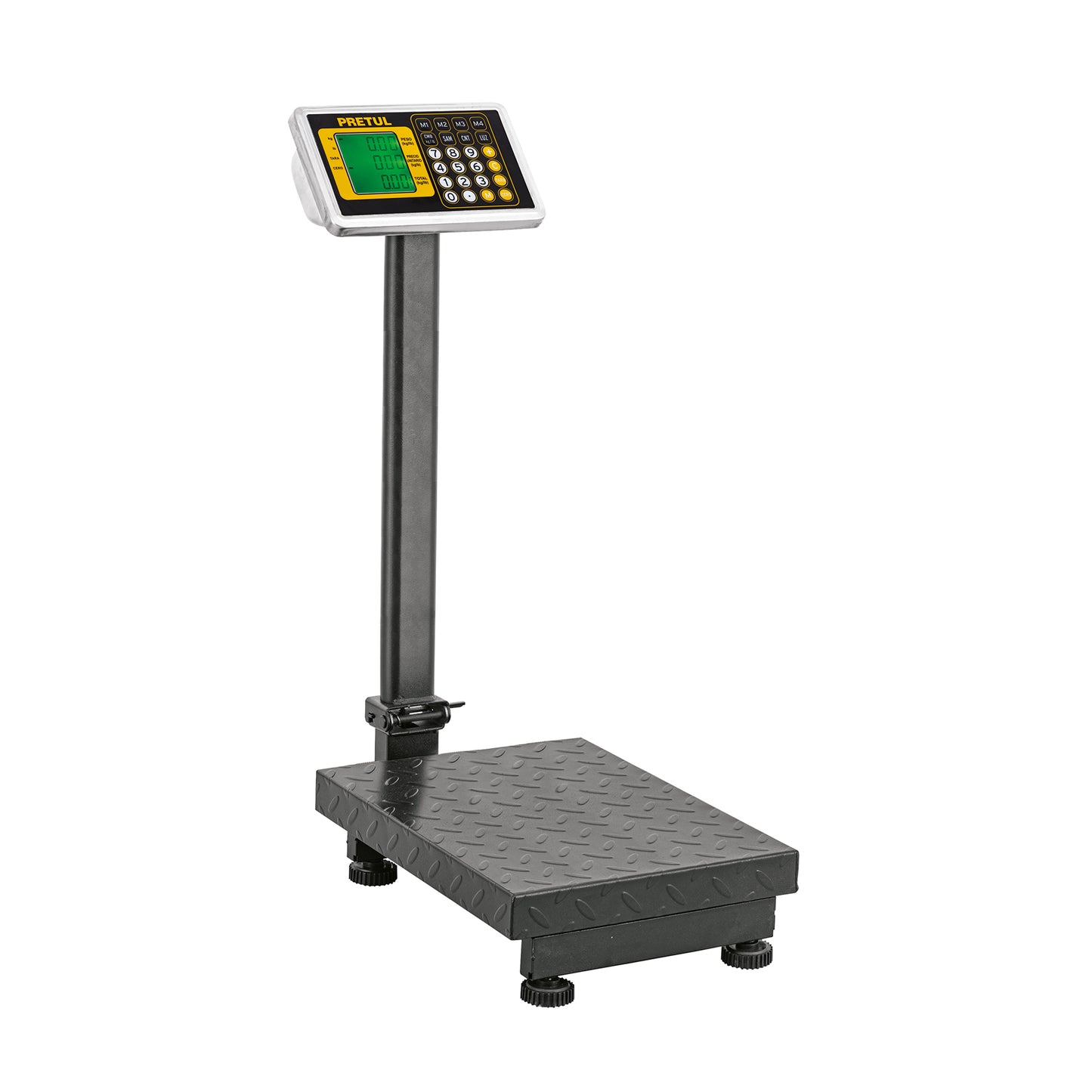 Báscula Electrónica Comercial Plegable 100kg Pretul BAS-100PLAP - Plataforma Antiderrapante con Doble Display y Batería 120hrs - Solución Profesional para Pesaje Comercial Preciso