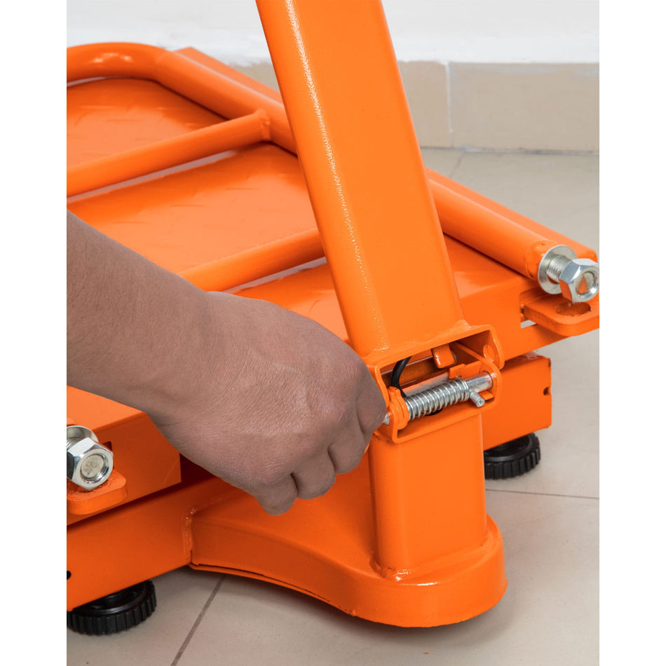 Báscula Electrónica Comercial BAS-100PLA Truper 100kg - Plataforma Plegable Antiderrapante con Doble Display y Batería Recargable para Pesaje Preciso