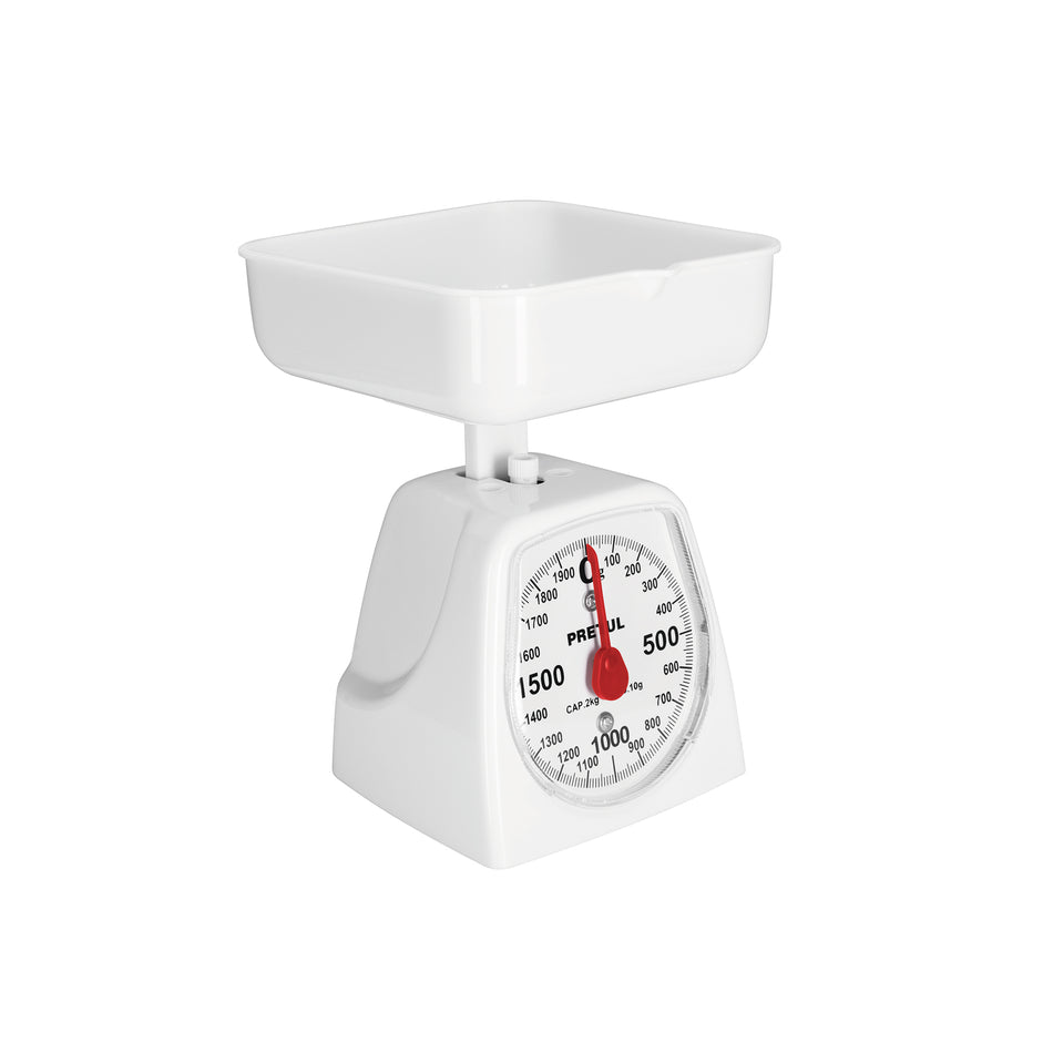 Báscula Mecánica de Cocina Pretul 5kg - Charola Desmontable y Lectura Precisa para Pesaje Profesional