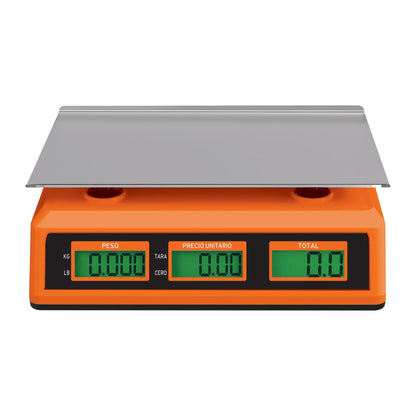 Báscula Electrónica Comercial Truper 20kg - Doble Display LCD, Batería Recargable, Función TARA - Solución Profesional para Pesaje Preciso