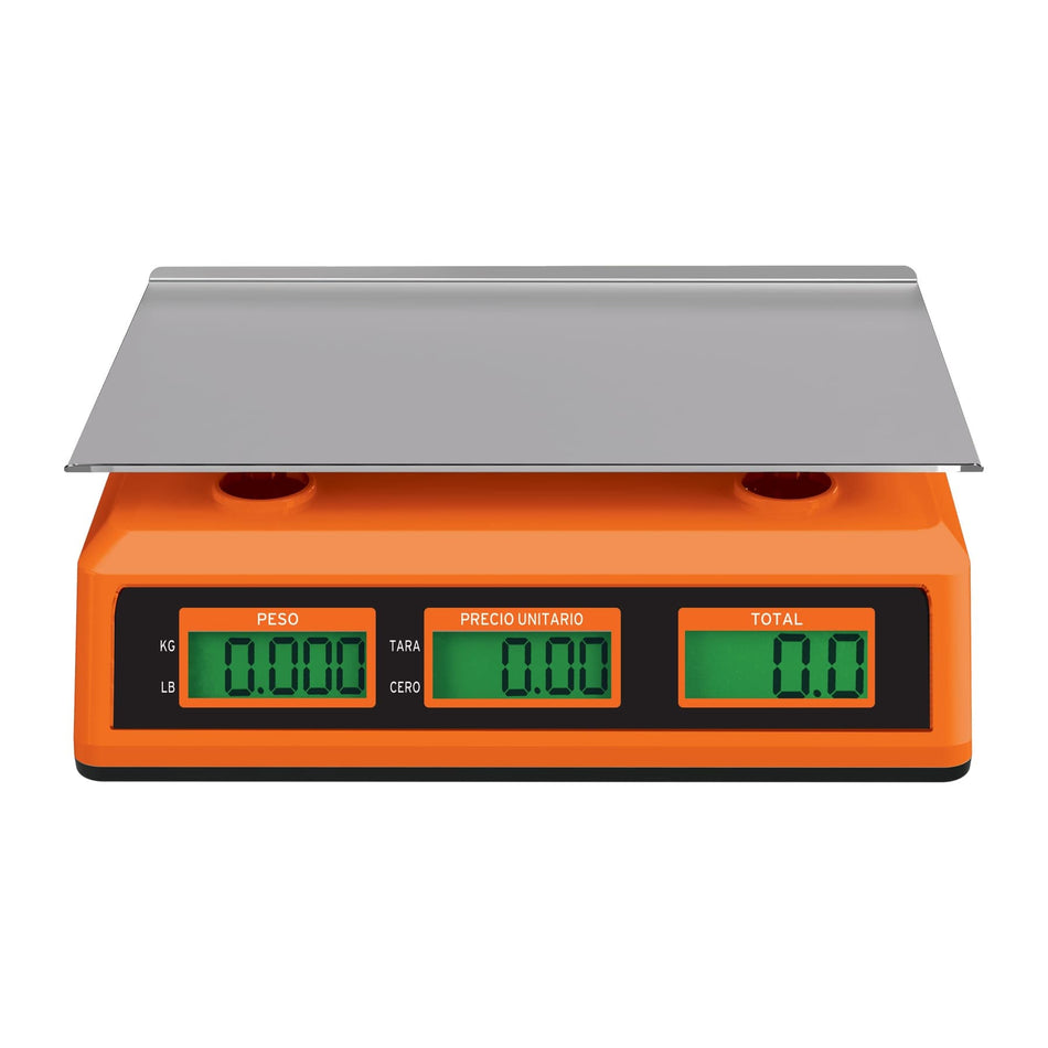 Báscula Electrónica Comercial Truper 20kg - Doble Display LCD, Batería Recargable, Función TARA - Solución Profesional para Pesaje Preciso