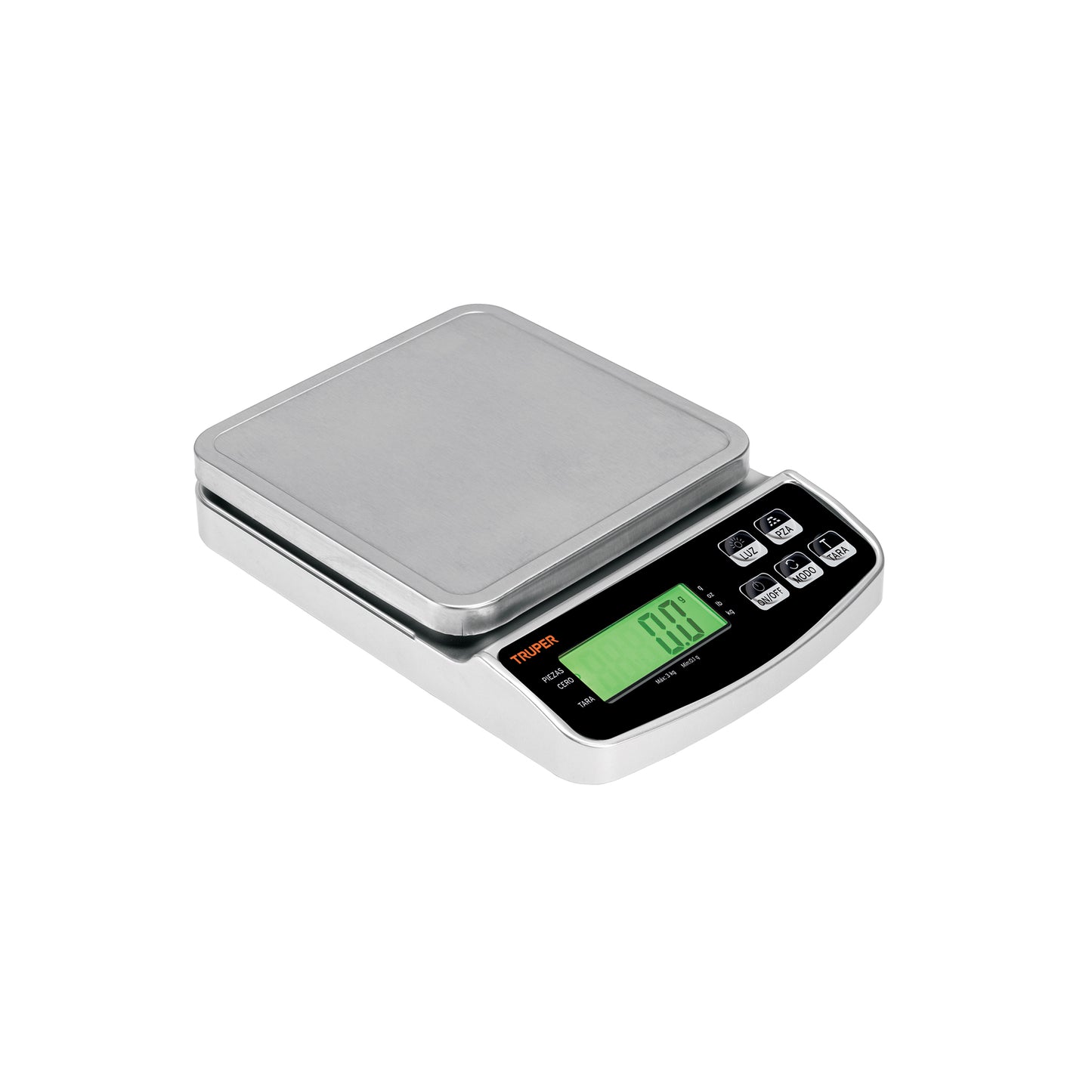 Báscula Electrónica Digital Truper 3kg Recargable - Precisión Profesional para Joyería, Laboratorio y Cocina - BASE-3