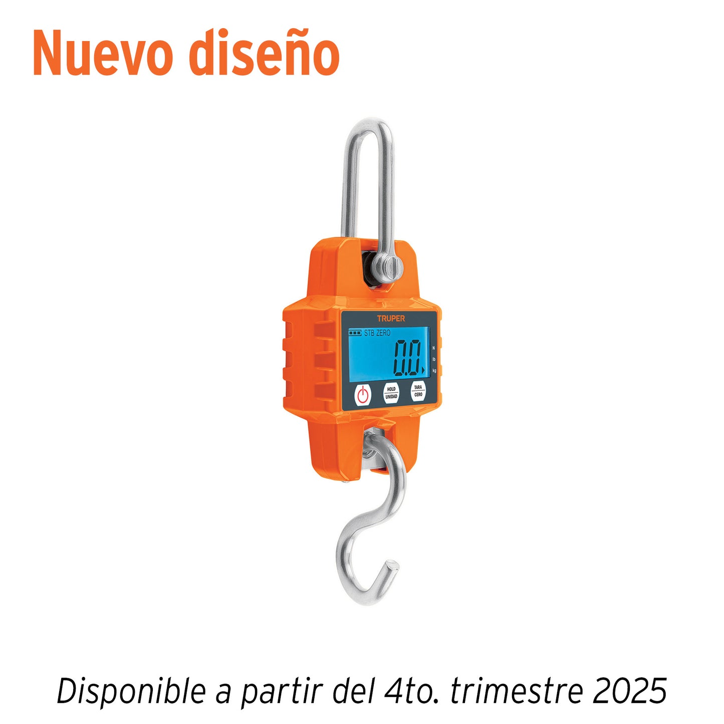 Báscula Electrónica Colgante Truper BASE-300C 300kg - Solución Profesional de Pesaje Industrial para Carnicerías y Rastros con Display LCD y Función HOLD