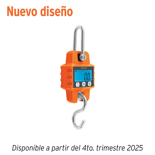 Báscula Electrónica Colgante Truper BASE-300C 300kg - Solución Profesional de Pesaje Industrial para Carnicerías y Rastros con Display LCD y Función HOLD