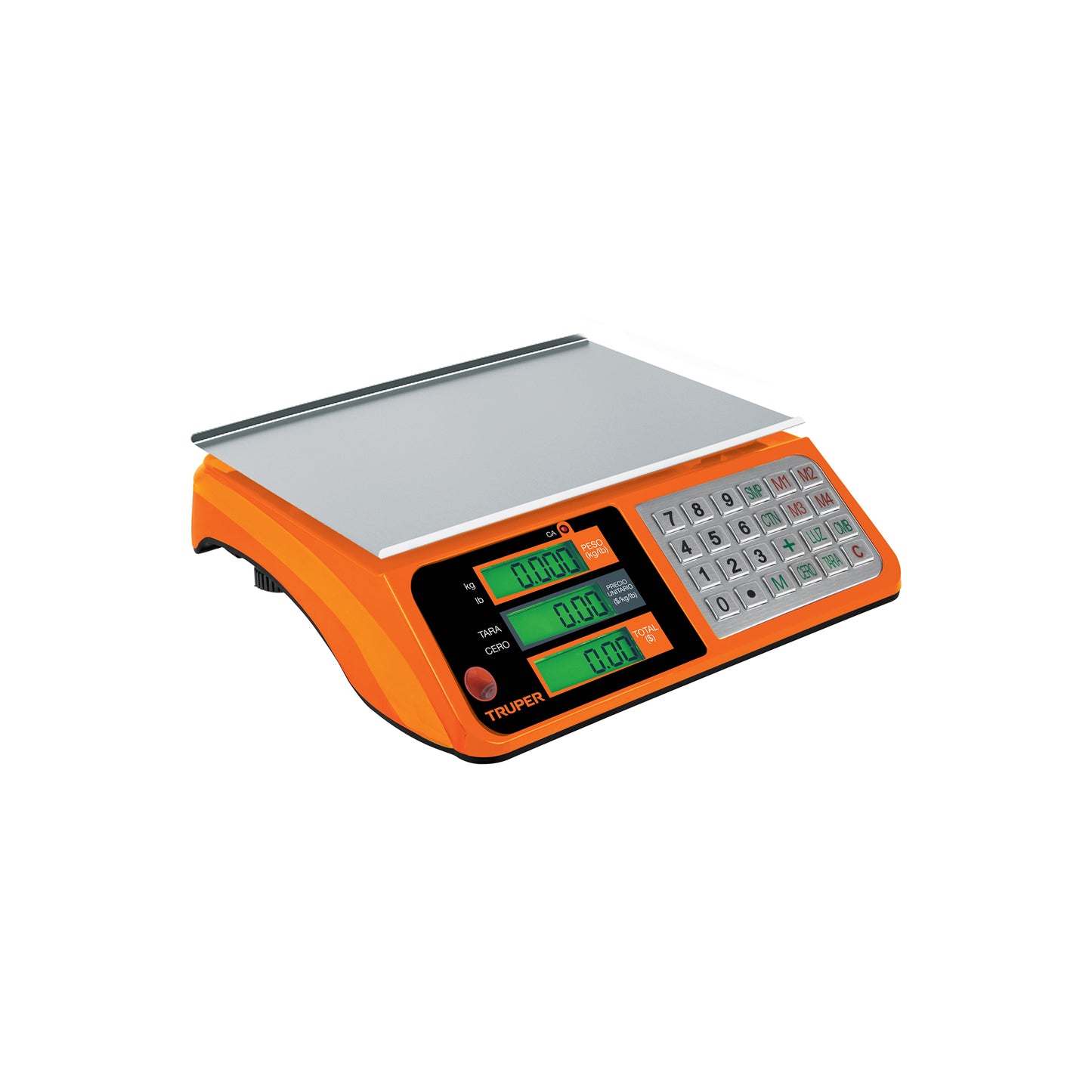 Báscula Electrónica Comercial Truper 40kg - Doble Display, Batería Recargable, Función TARA - Solución Profesional para Pesaje Preciso BASE-40