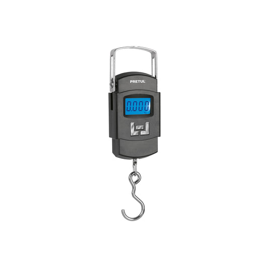 Báscula Electrónica Colgante Pretul 50kg - Portátil Digital con Display LCD y Función TARA - Ideal para Pesaje Preciso en Comercio y Viajes