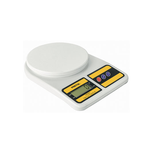 Báscula Digital Cocina 5kg Pretul BASE-5EPP - Plato Polipropileno, Pantalla LCD, Función TARA - Solución Precisa para Pesado Profesional