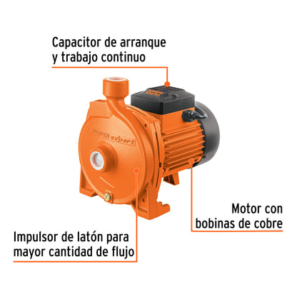 Bomba Centrífuga EXPERT 1/2 HP BOAC-1/2 - Modelo Europeo para Cisterna a Tinaco - Alto Caudal Agua Limpia