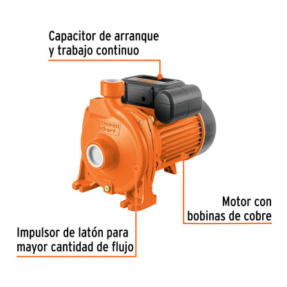 Bomba Centrífuga 2HP EXPERT BOAC-2 - Modelo Europeo Alto Caudal para Cisterna a Tinaco - Agua Limpia