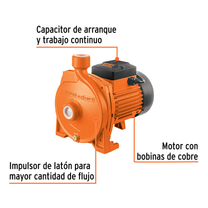Bomba Centrífuga EXPERT 3/4 HP Alto Caudal - Cisterna a Tinaco Agua Limpia BOAC-3/4