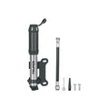 Mini Bomba Manual Bicicleta Aluminio 75 PSI TRUPER - Solución Portátil Inflado Rápido Válvulas Presta Schrader - Compacta Abatible con Soporte Cuadro