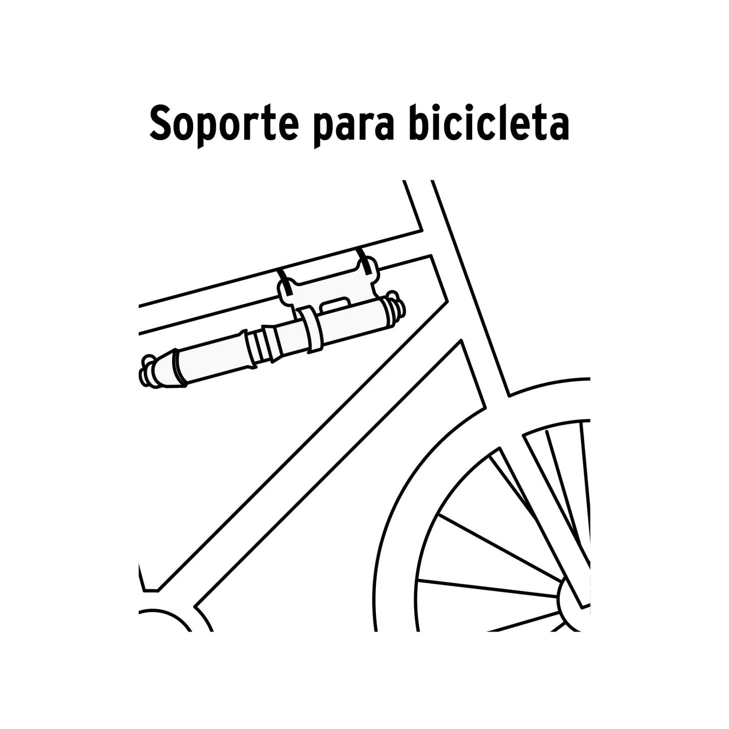 Mini Bomba Manual Bicicleta Aluminio 75 PSI TRUPER - Solución Portátil Inflado Rápido Válvulas Presta Schrader - Compacta Abatible con Soporte Cuadro