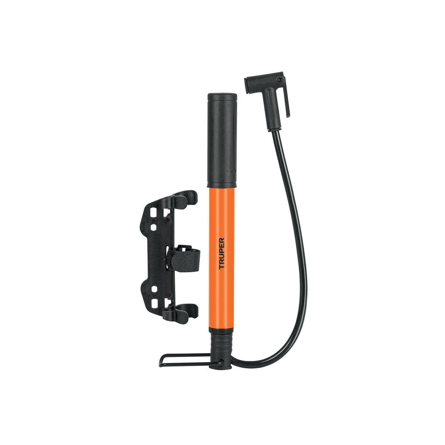 Mini Bomba Manual Bicicleta TRUPER 60 PSI - Aluminio Ligero con Base Pedal - Solución Portátil Inflado Rápido