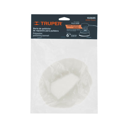 Borla 100% poliéster de 6", banda elástica, TRUPER