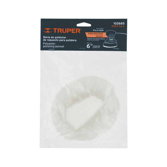 Borla 100% poliéster de 6", banda elástica, TRUPER