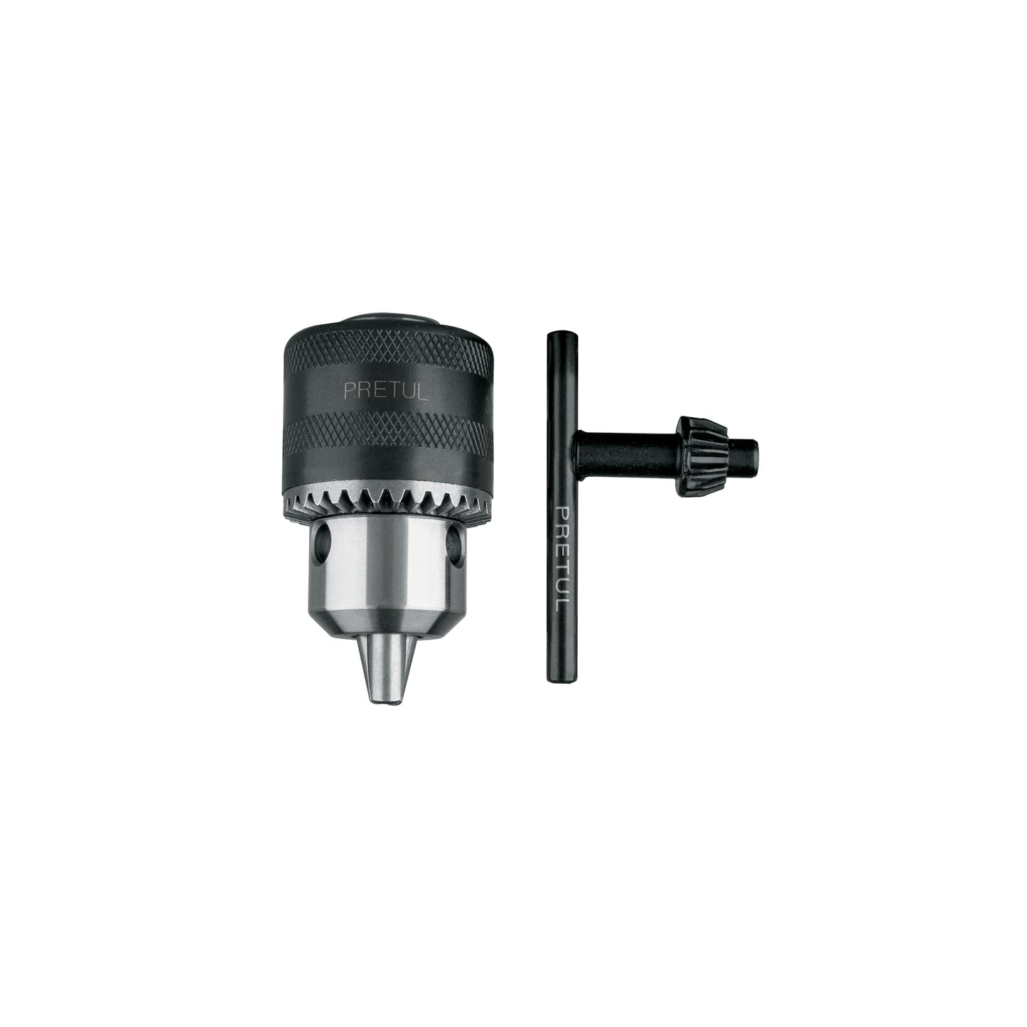 Broquero 3/8" con llave, cuerpo moleteado, PRETUL