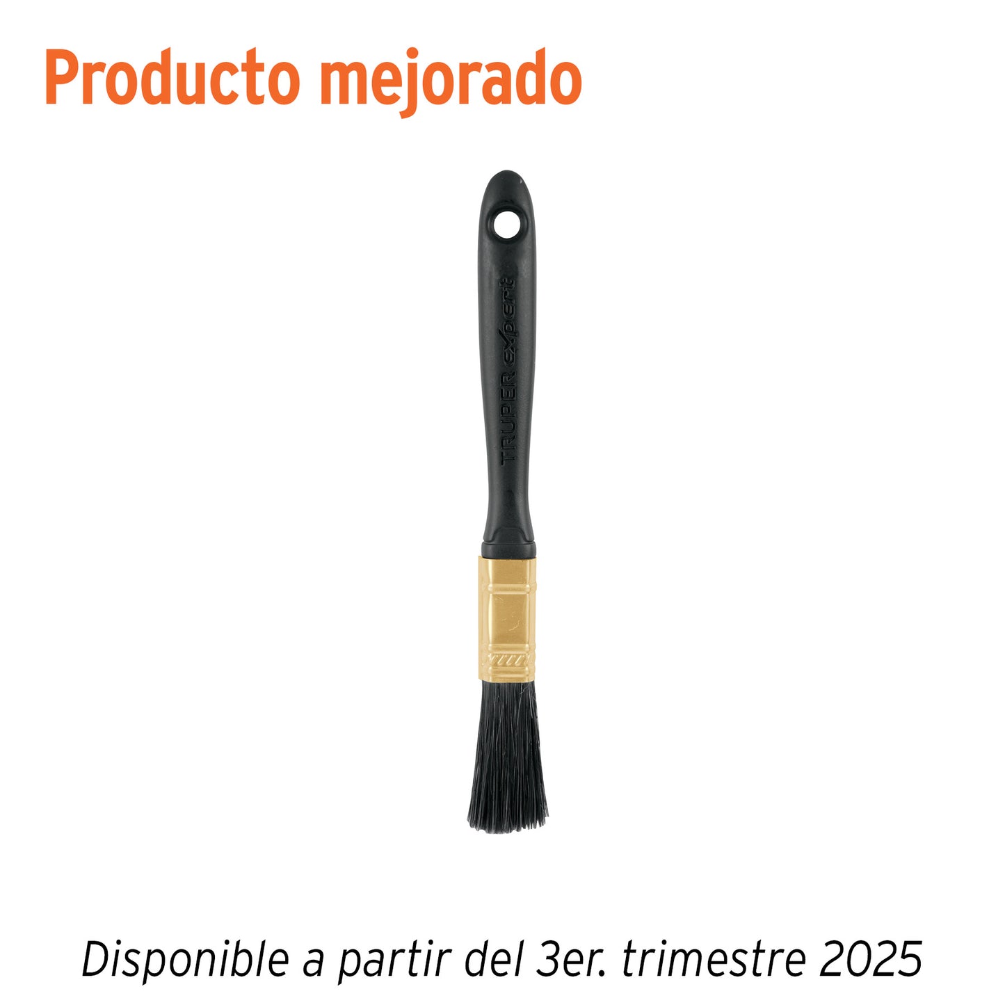 Brocha Profesional Truper Expert 1/2" - Cerdas Sintéticas y Naturales para Pintura Uniforme en Concreto, Metal, Estuco y Madera - BRT-1/2X