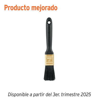 Brocha Profesional 1 Pulgada Truper Expert BRT-1X - Cerdas Sintéticas y Naturales para Pintura Uniforme en Concreto, Metal, Estuco y Madera