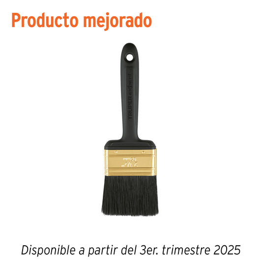 Brocha Profesional Expert 2-1/2" BRT-2-1/2X - Cerdas Sintéticas y Naturales para Pintura Uniforme en Concreto, Metal, Estuco y Madera