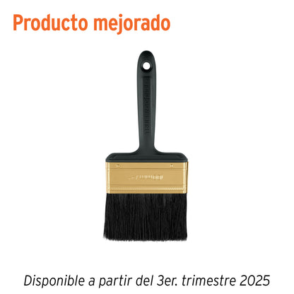 Brocha Profesional 4 Pulgadas BRT-4X Truper Expert - Cerdas Sintéticas y Naturales para Pintura Uniforme en Concreto, Metal, Estuco y Madera - Mango Ergonómico Antideslizante
