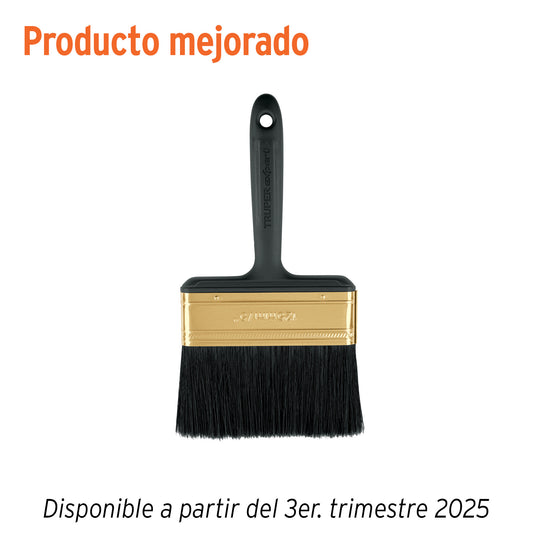 Brocha Profesional 5 Pulgadas Truper Expert BRT-5X - Cerdas Sintéticas y Naturales para Pintura Uniforme en Concreto, Metal, Estuco y Madera