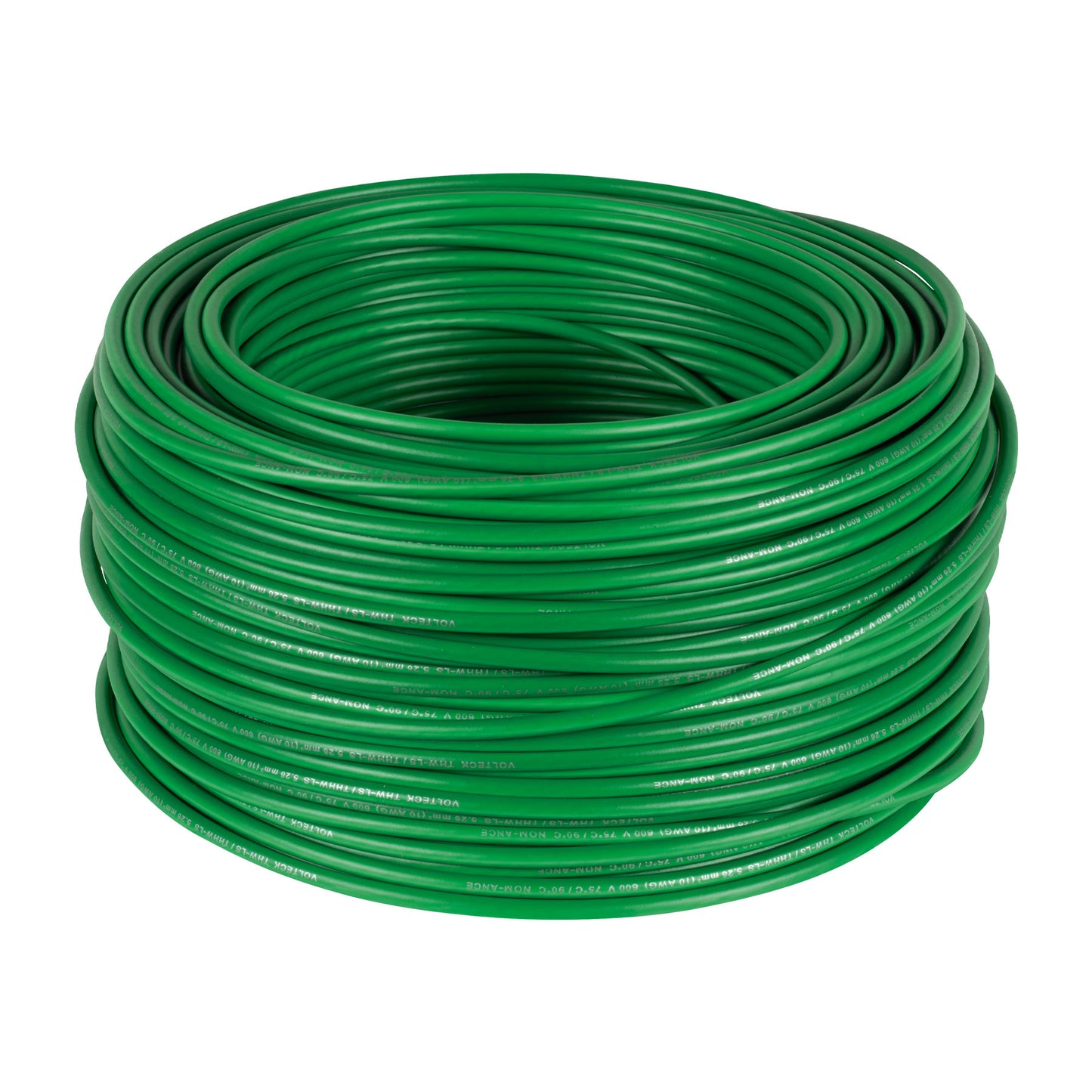 Cable THHW-LS 10 AWG Verde 100m Volteck - Solución Profesional para Instalaciones Eléctricas Seguras